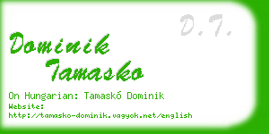 dominik tamasko business card