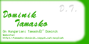 dominik tamasko business card